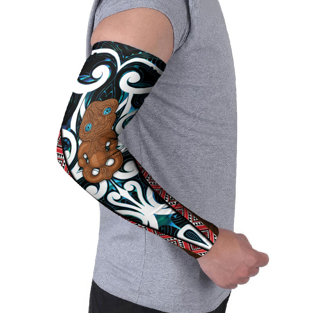 New Zealand Whakairo Arm Sleeves Tiki Maori Carving Taniko Motifs LT14 - Polynesian Pride