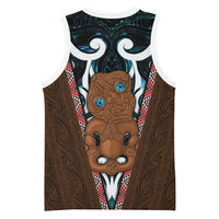 New Zealand Whakairo Basketball Jersey Tiki Maori Carving Taniko Motifs LT14 - Polynesian Pride