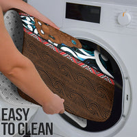 New Zealand Whakairo Bathroom Set Tiki Maori Carving Taniko Motifs LT14 - Polynesian Pride