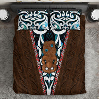 New Zealand Whakairo Bedding Set Tiki Maori Carving Taniko Motifs LT14 Multicolor - Polynesian Pride