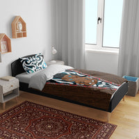 New Zealand Whakairo Bedding Set Tiki Maori Carving Taniko Motifs LT14 - Polynesian Pride