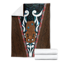 New Zealand Whakairo Blanket Tiki Maori Carving Taniko Motifs LT14 - Polynesian Pride