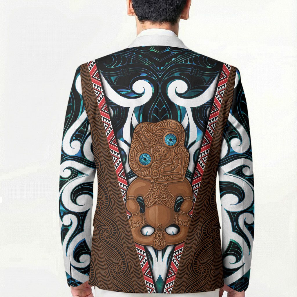 New Zealand Whakairo Blazer Tiki Maori Carving Taniko Motifs LT14 - Polynesian Pride