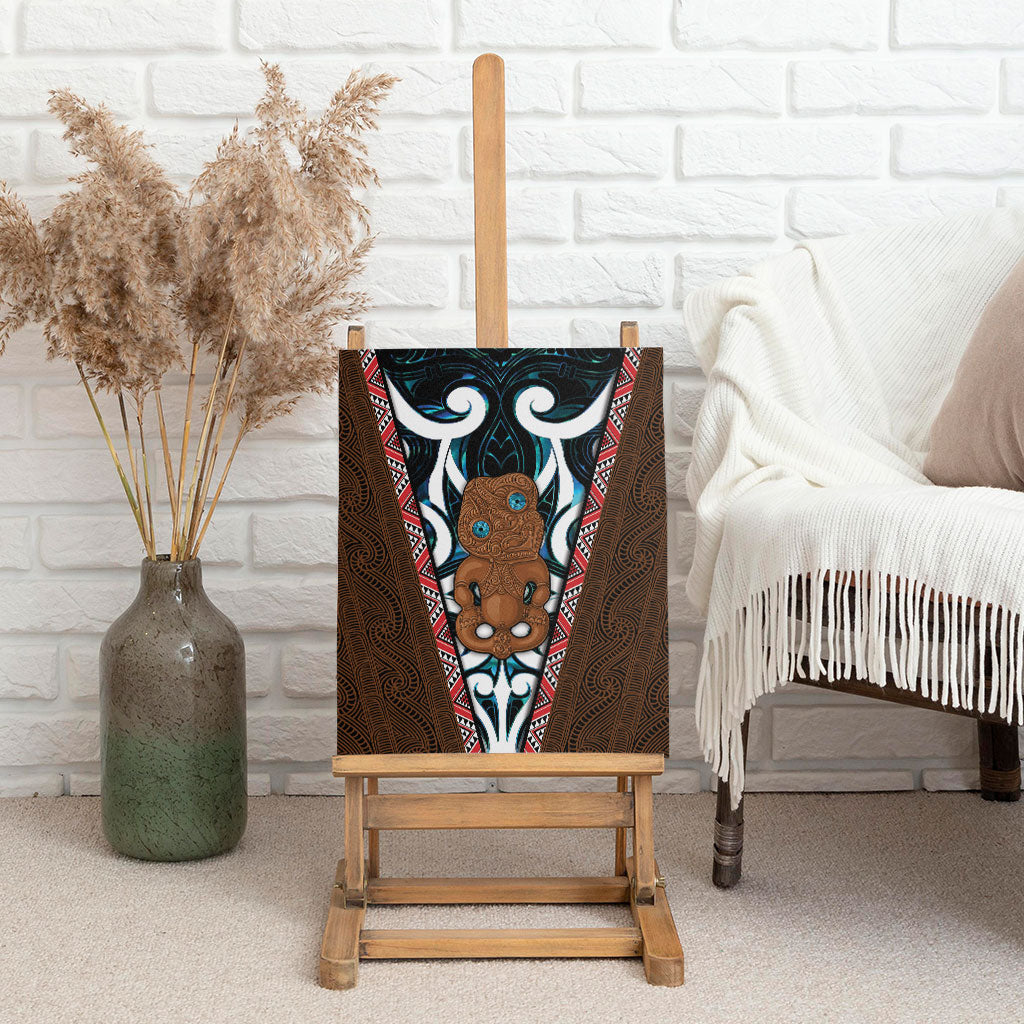 New Zealand Whakairo Canvas Wall Art Tiki Maori Carving Taniko Motifs LT14 - Polynesian Pride