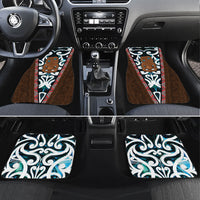 New Zealand Whakairo Car Mats Tiki Maori Carving Taniko Motifs LT14 Set 4pcs Multicolor - Polynesian Pride