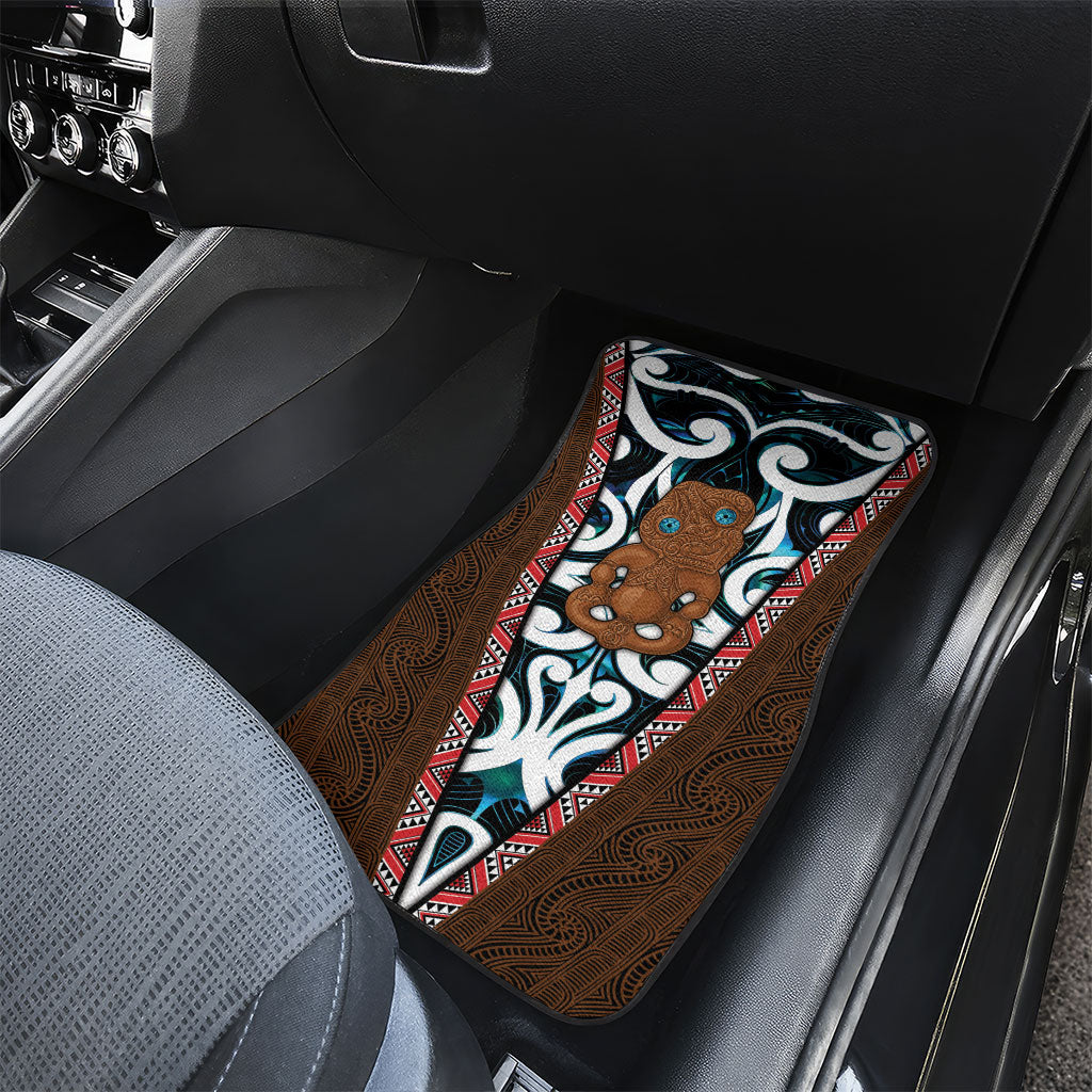 New Zealand Whakairo Car Mats Tiki Maori Carving Taniko Motifs LT14 - Polynesian Pride