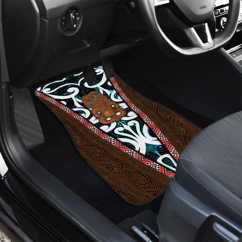 New Zealand Whakairo Car Mats Tiki Maori Carving Taniko Motifs LT14 - Polynesian Pride