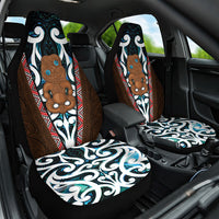 New Zealand Whakairo Car Seat Cover Tiki Maori Carving Taniko Motifs LT14 One Size Multicolor - Polynesian Pride