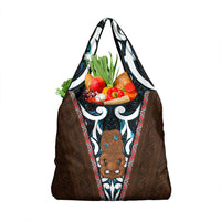 New Zealand Whakairo Grocery Bag Tiki Maori Carving Taniko Motifs LT14 1-pack One Size Multicolor - Polynesian Pride