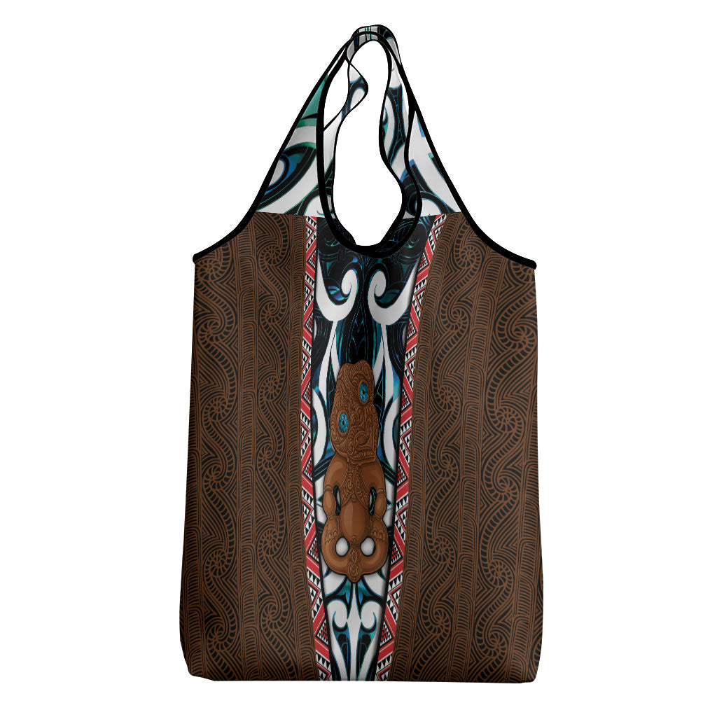 New Zealand Whakairo Grocery Bag Tiki Maori Carving Taniko Motifs LT14 - Polynesian Pride