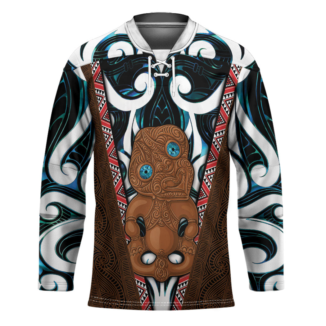 New Zealand Whakairo Hockey Jersey Tiki Maori Carving Taniko Motifs LT14 Unisex Multicolor - Polynesian Pride
