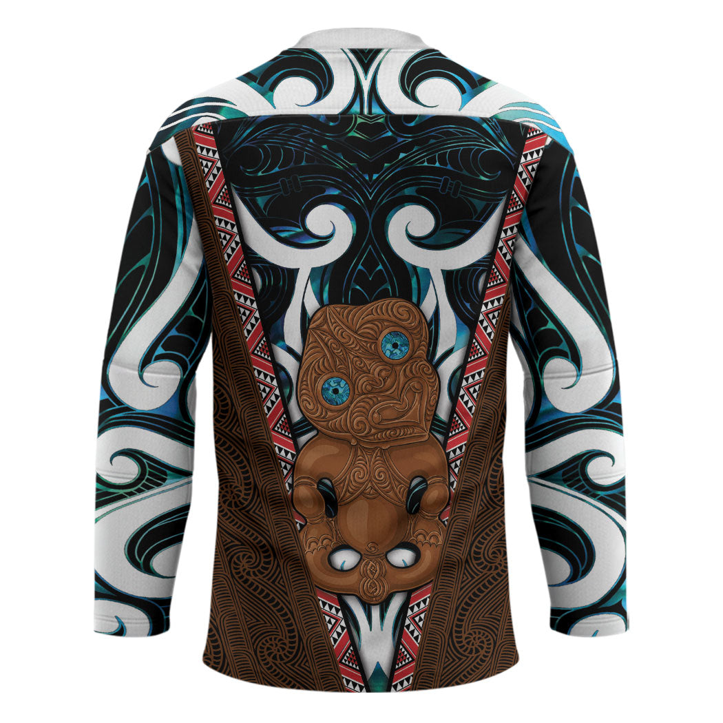 New Zealand Whakairo Hockey Jersey Tiki Maori Carving Taniko Motifs LT14 - Polynesian Pride