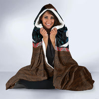 New Zealand Whakairo Hooded Blanket Tiki Maori Carving Taniko Motifs LT14 - Polynesian Pride