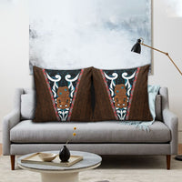 New Zealand Whakairo Pillow Cover Tiki Maori Carving Taniko Motifs LT14 - Polynesian Pride