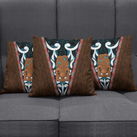 New Zealand Whakairo Pillow Cover Tiki Maori Carving Taniko Motifs LT14 - Polynesian Pride