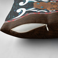 New Zealand Whakairo Pillow Cover Tiki Maori Carving Taniko Motifs LT14 - Polynesian Pride