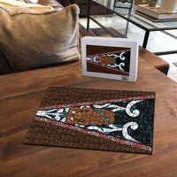 New Zealand Whakairo Puzzle Tiki Maori Carving Taniko Motifs LT14 - Polynesian Pride