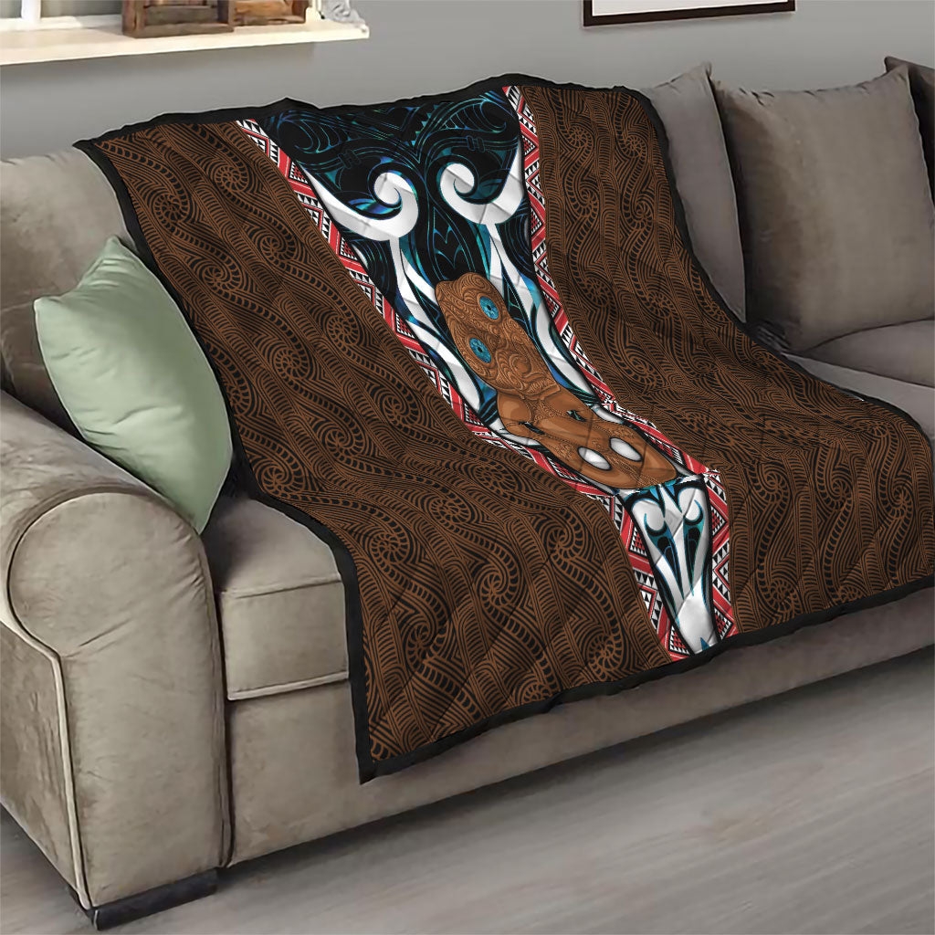 New Zealand Whakairo Quilt Tiki Maori Carving Taniko Motifs LT14 - Polynesian Pride
