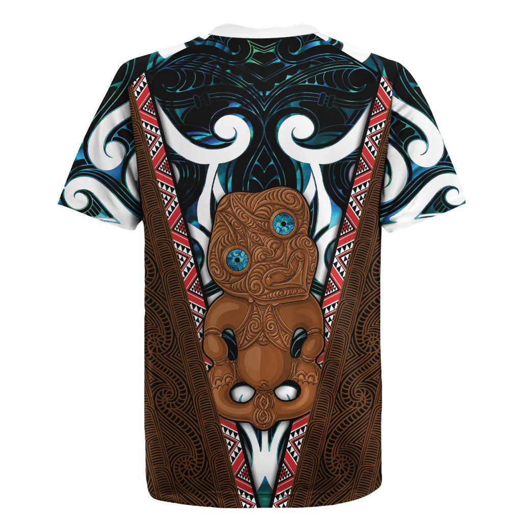 New Zealand Whakairo Rugby Jersey Tiki Maori Carving Taniko Motifs LT14 - Polynesian Pride