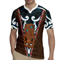 New Zealand Whakairo Rugby Jersey Tiki Maori Carving Taniko Motifs LT14 - Polynesian Pride