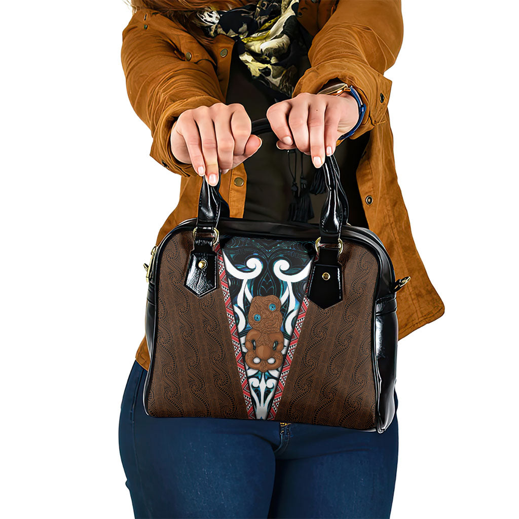 New Zealand Whakairo Shoulder Handbag Tiki Maori Carving Taniko Motifs LT14 One Size Multicolor - Polynesian Pride