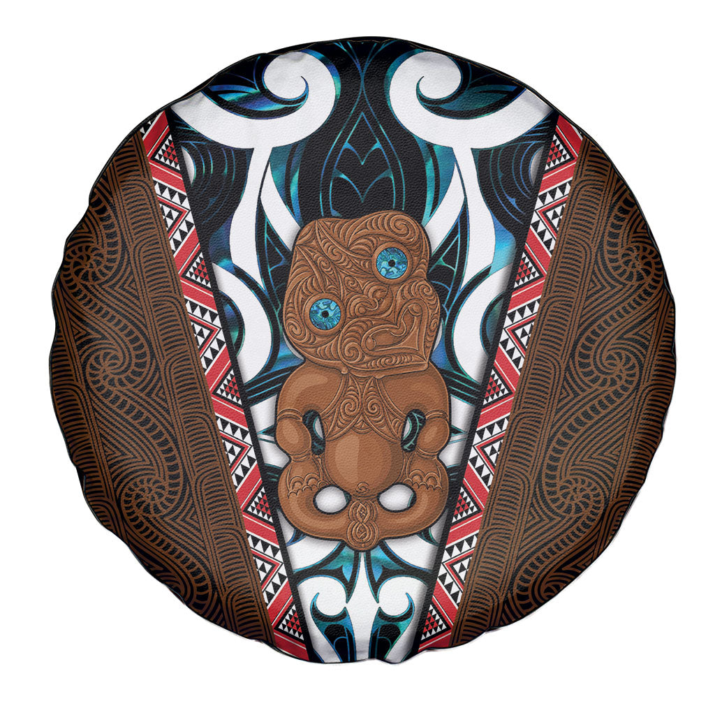 New Zealand Whakairo Spare Tire Cover Tiki Maori Carving Taniko Motifs LT14 - Polynesian Pride