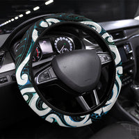 New Zealand Whakairo Steering Wheel Cover Tiki Maori Carving Taniko Motifs LT14 Universal Fit Multicolor - Polynesian Pride