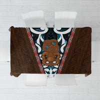 New Zealand Whakairo Tablecloth Tiki Maori Carving Taniko Motifs LT14 Multicolor - Polynesian Pride