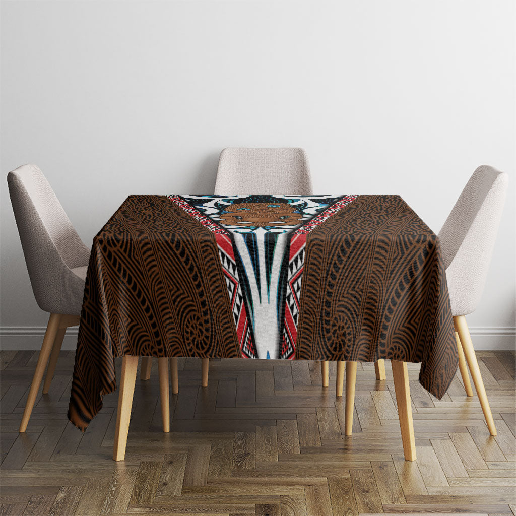 New Zealand Whakairo Tablecloth Tiki Maori Carving Taniko Motifs LT14 - Polynesian Pride