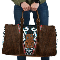 New Zealand Whakairo Travel Bag Tiki Maori Carving Taniko Motifs LT14 Multicolor - Polynesian Pride