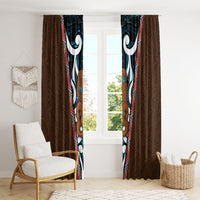 New Zealand Whakairo Window Curtain Tiki Maori Carving Taniko Motifs LT14 - Polynesian Pride