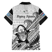 Fiji Tapa Rugby Kid Hawaiian Shirt Flying Fijian 2023 World Cup With Dabbing Ball LT14 - Polynesian Pride