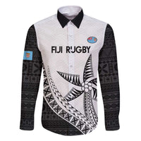 Custom Fiji Rugby Family Matching Off The Shoulder Long Sleeve Dress and Hawaiian Shirt Go Champions Fijian Tapa Cloth