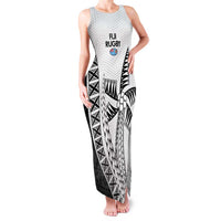 Custom Fiji Rugby Family Matching Tank Maxi Dress and Hawaiian Shirt Go Champions Fijian Tapa Cloth LT14 Mom's Dress White - Polynesian Pride