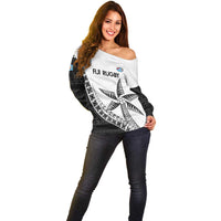 Custom Fiji Rugby Off Shoulder Sweater Go Champions Fijian Tapa Cloth