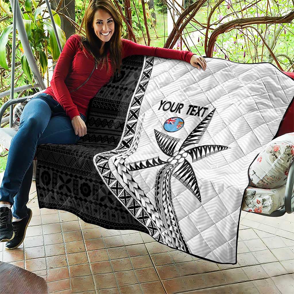 Custom Fiji Rugby Quilt Go Champions Fijian Tapa Cloth