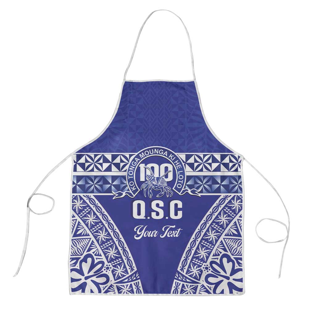 Personalised Queen Salote College Apron Kolisi Fefine 100th Anniversary Kupesi Blue - Polynesian Pride