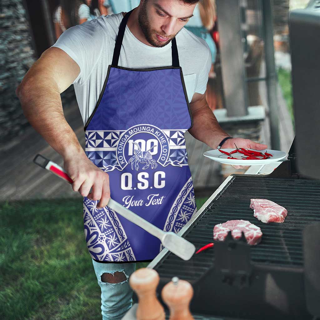Personalised Queen Salote College Apron Kolisi Fefine 100th Anniversary Kupesi Blue - Polynesian Pride