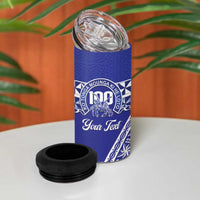 Personalised Queen Salote College 4 in 1 Can Cooler Tumbler Kolisi Fefine 100th Anniversary Kupesi Blue - Polynesian Pride