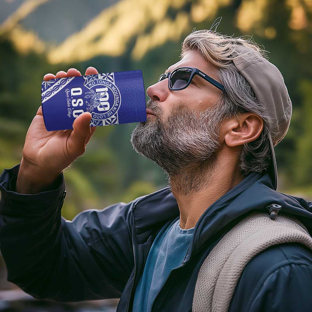 Personalised Queen Salote College 4 in 1 Can Cooler Tumbler Kolisi Fefine 100th Anniversary Kupesi Blue - Polynesian Pride