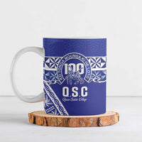 Personalised Queen Salote College Ceramic Mug Kolisi Fefine 100th Anniversary Kupesi Blue - Polynesian Pride