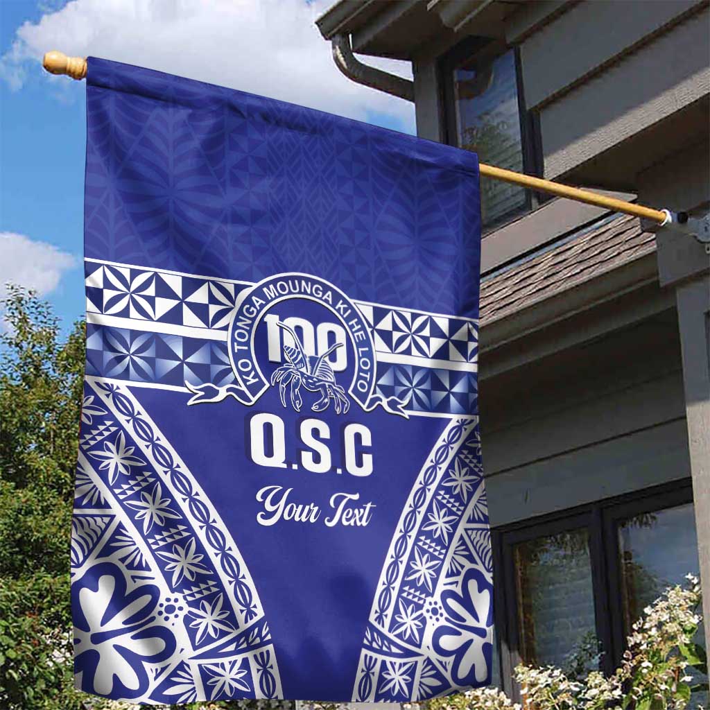 Personalised Queen Salote College Garden Flag Kolisi Fefine 100th Anniversary Kupesi Blue - Polynesian Pride