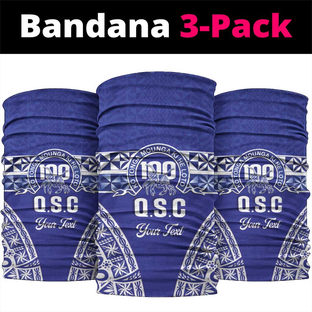 Personalised Queen Salote College Neck Gaiter Kolisi Fefine 100th Anniversary Kupesi Blue - Polynesian Pride