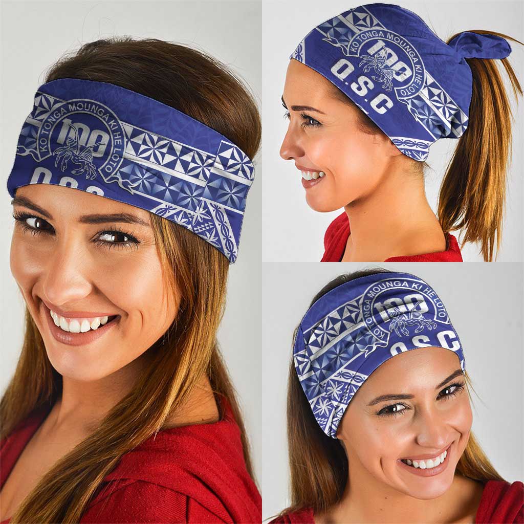 Personalised Queen Salote College Neck Gaiter Kolisi Fefine 100th Anniversary Kupesi Blue - Polynesian Pride