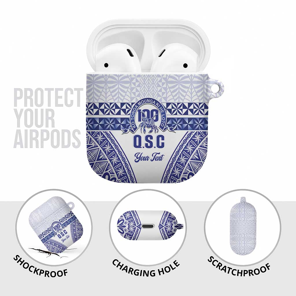 Personalised Queen Salote College AirPods Case Kolisi Fefine 100th Anniversary Kupesi White - Polynesian Pride