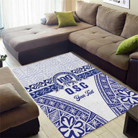 Personalised Queen Salote College Area Rug Kolisi Fefine 100th Anniversary Kupesi White - Polynesian Pride