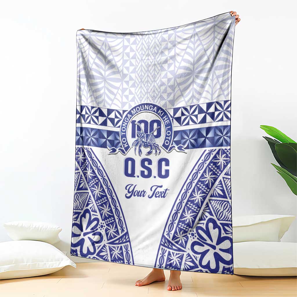 Personalised Queen Salote College Blanket Kolisi Fefine 100th Anniversary Kupesi White - Polynesian Pride