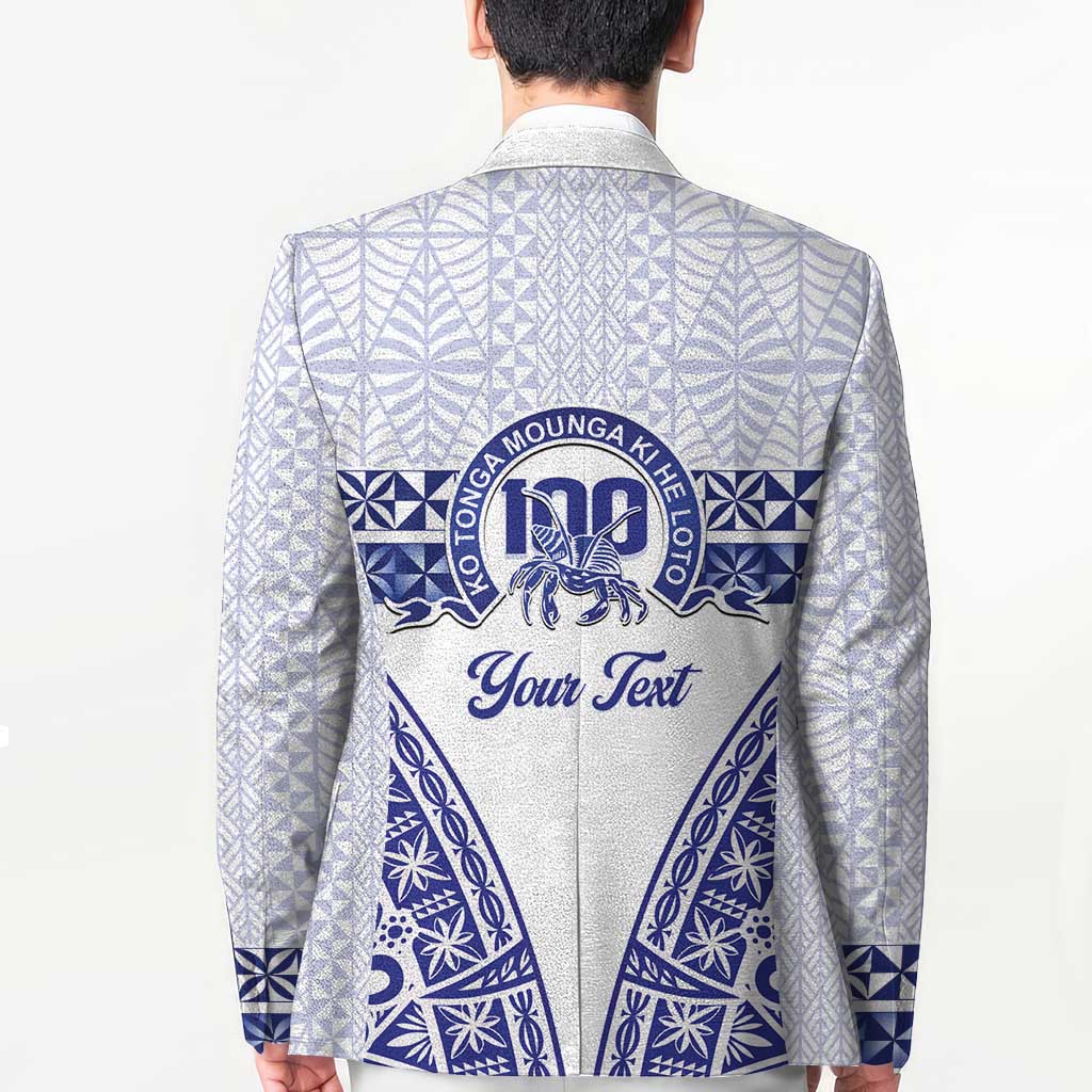 Personalised Queen Salote College Blazer Kolisi Fefine 100th Anniversary Kupesi White - Polynesian Pride