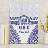 Personalised Queen Salote College Canvas Wall Art Kolisi Fefine 100th Anniversary Kupesi White - Polynesian Pride