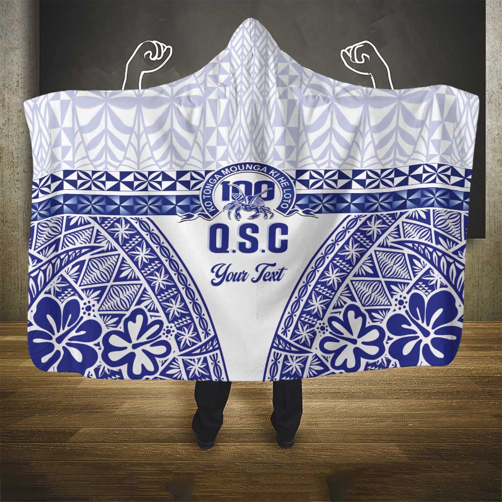 Personalised Queen Salote College Hooded Blanket Kolisi Fefine 100th Anniversary Kupesi White - Polynesian Pride